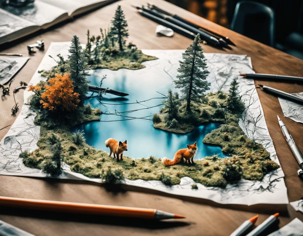 Surreal 3D Art: Nature Springs From Paper