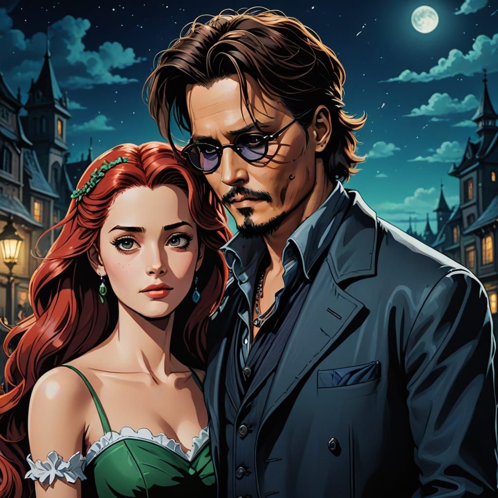 Johnny Depp and Ariel