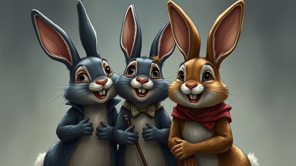 Laughing Donnie Darko Bunny in Ghibli Style