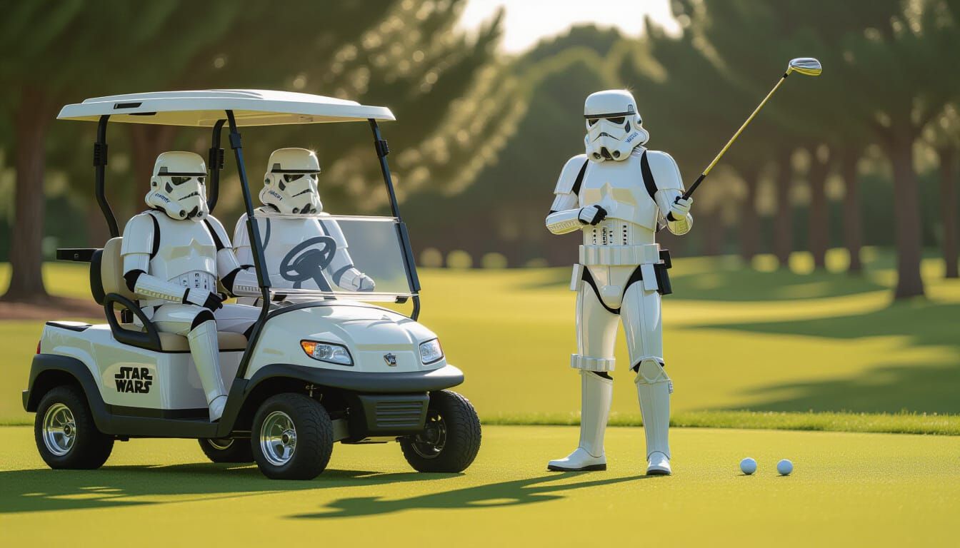 Stormtroopers Golfing on a Sunny Day