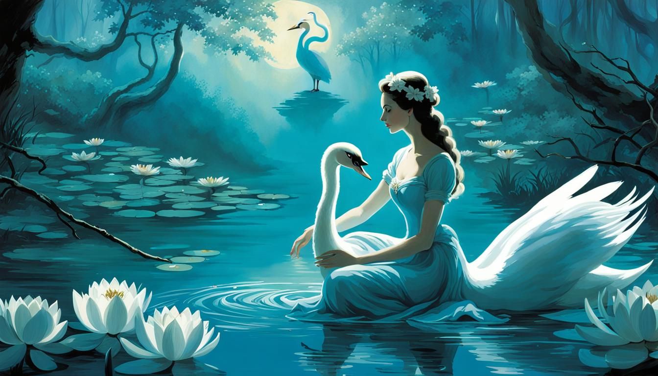 Lady of the Lake in Silhouette Animation Style