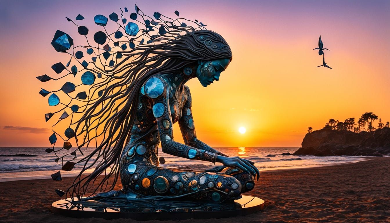 Surreal Fragmented Sculpture Celebrating Strength and Resili...