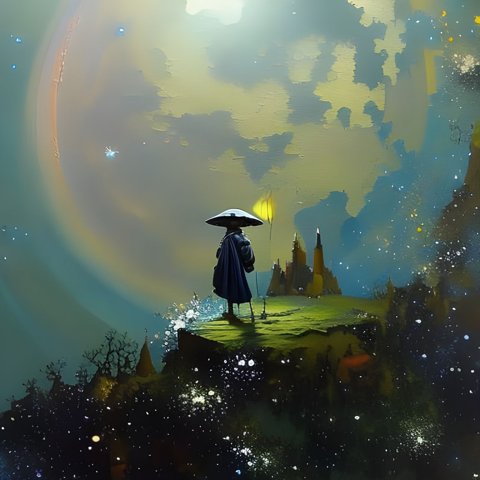 Fairy House in Glass Bottle: Graffiti Art