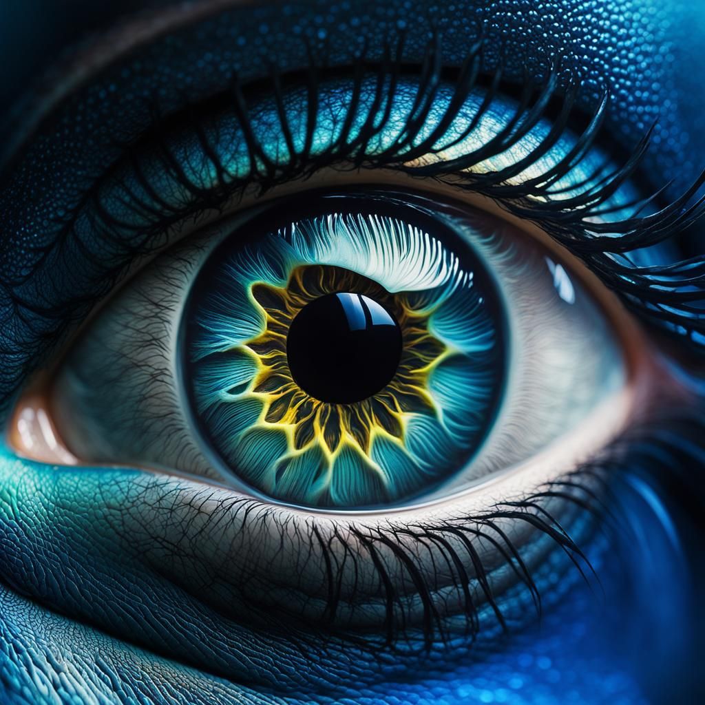 Surreal Eye Iris in Soft Pastel Colors