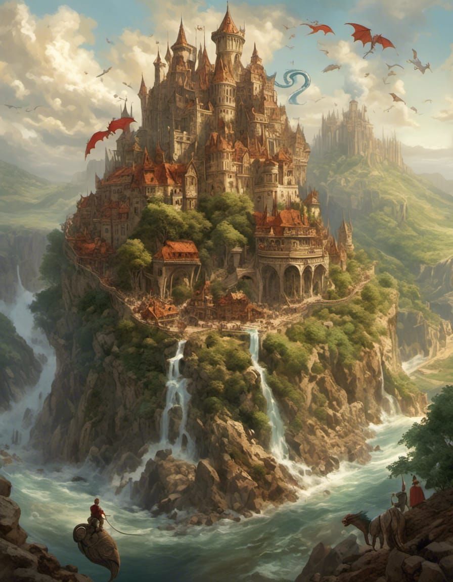 Fantasy Book Cover: Dragon Realm of Ellunia