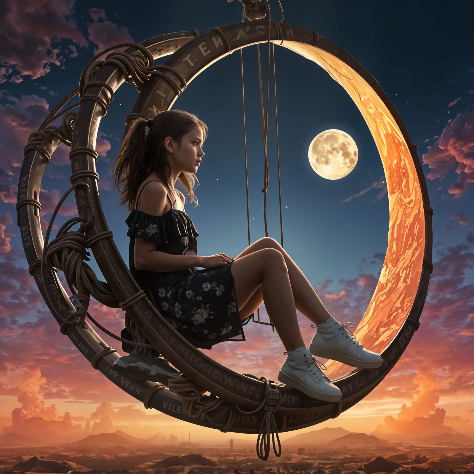 Moonlit Whimsy in Realistic Style