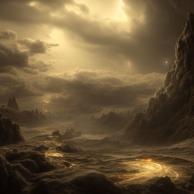 Hyperdetailed Landscape After Storm, Matte Painting