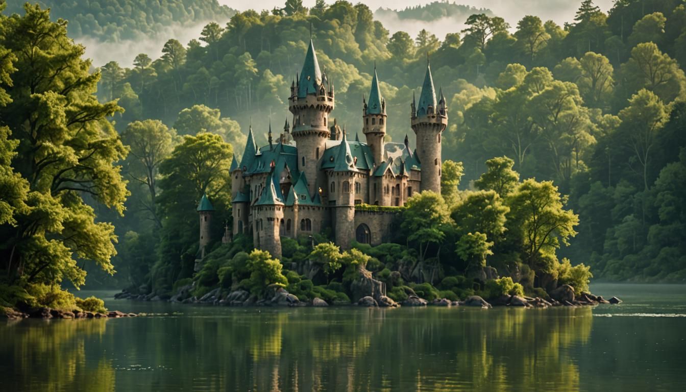 Elven Castle Island in Fantasy Landscape Photography