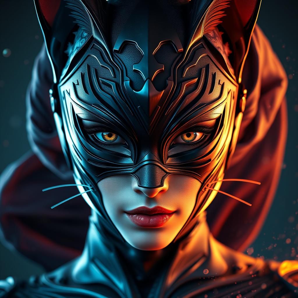 Catwoman Masked: Detailed Matte Painting