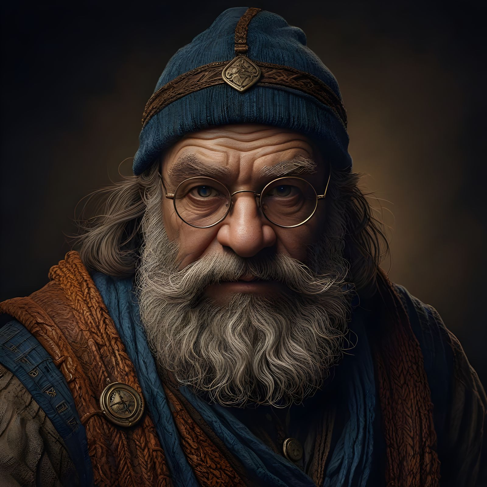 Mystical Dwarf Rune Carver in Warm, Golden Light