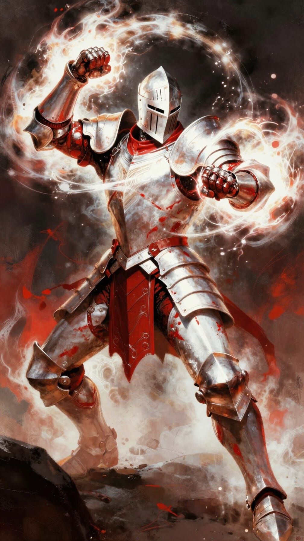 Knight's Inner Strength in Dark Fantasy Art