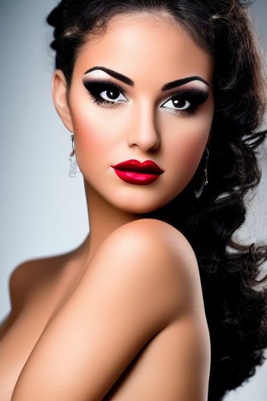 Latina Goddess Pinup with Dimensional Lighting