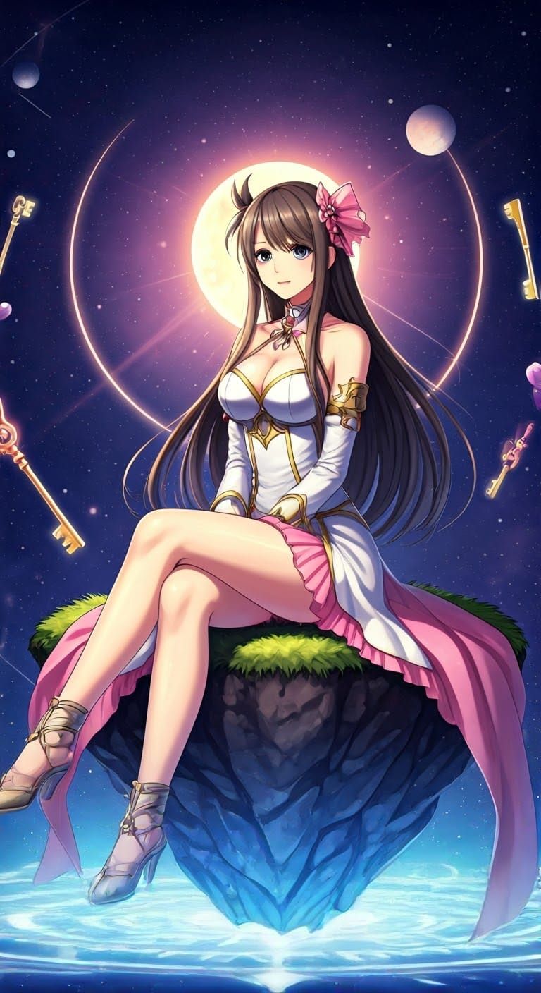 Lucy Heartfilia with Celestial Spirits in Anime Style