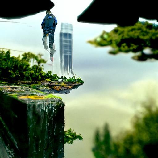 Levitation in Detailed Matte Painting Style