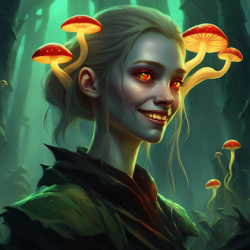 Ethereal Fairy with Glowing Eyes, Fantasy Art