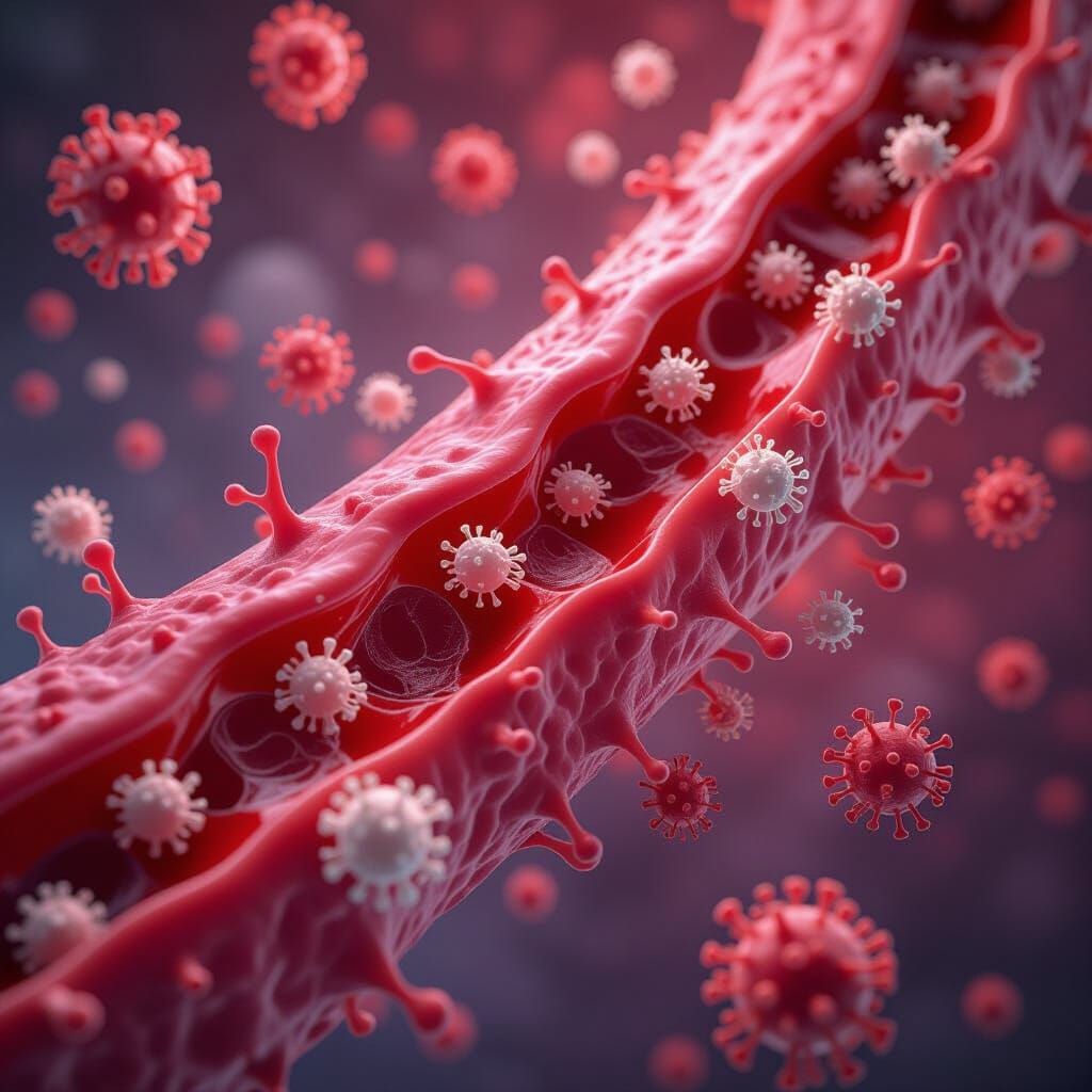 Inflamed Blood Vessels: Anatomical Cross-Section in 3D