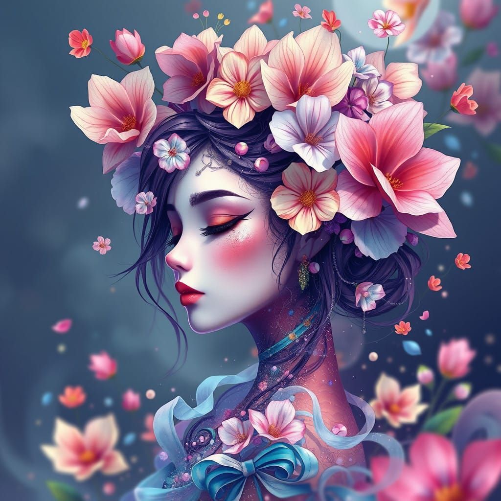 Vibrant Digital Art Celebrating Feminine Elegance