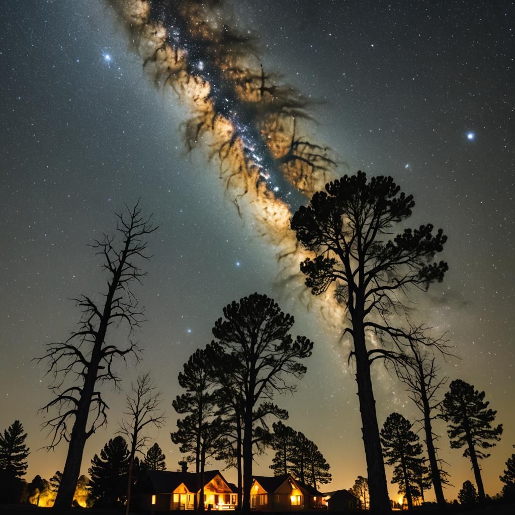 Astrophotography: Trees Shiver Under Milky Way