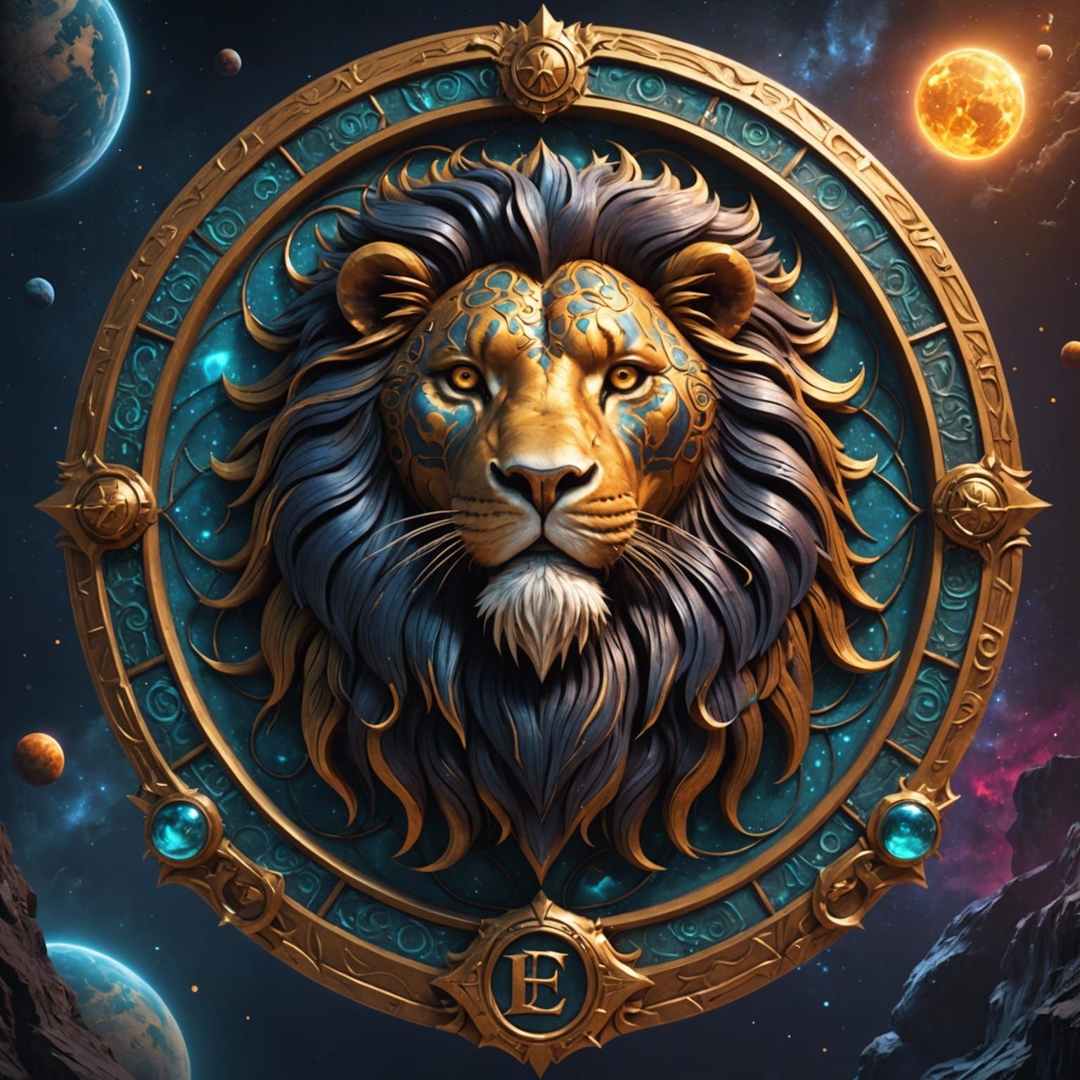 Detailed Matte Painting of Leo Zodiac Sign