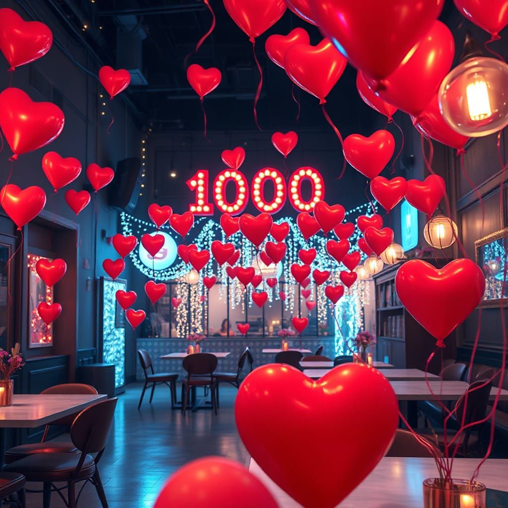 Celebratory Night Cafe Scene in Vibrant Digital Art