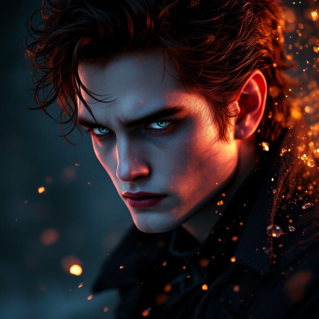 Edward Cullen Concept Art with Dramatic Lighting