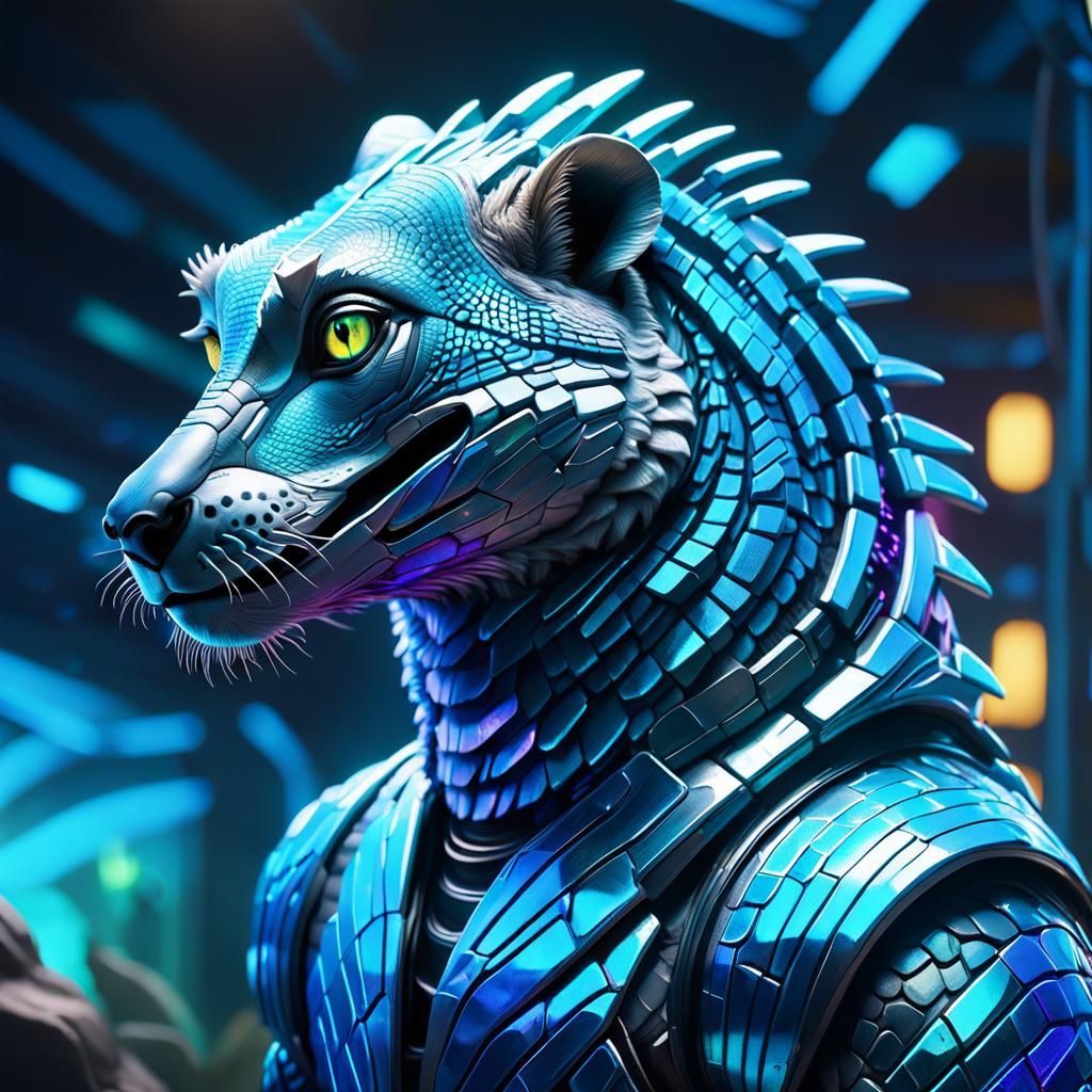 Futuristic Zoo Enclosure with Wilder Animal