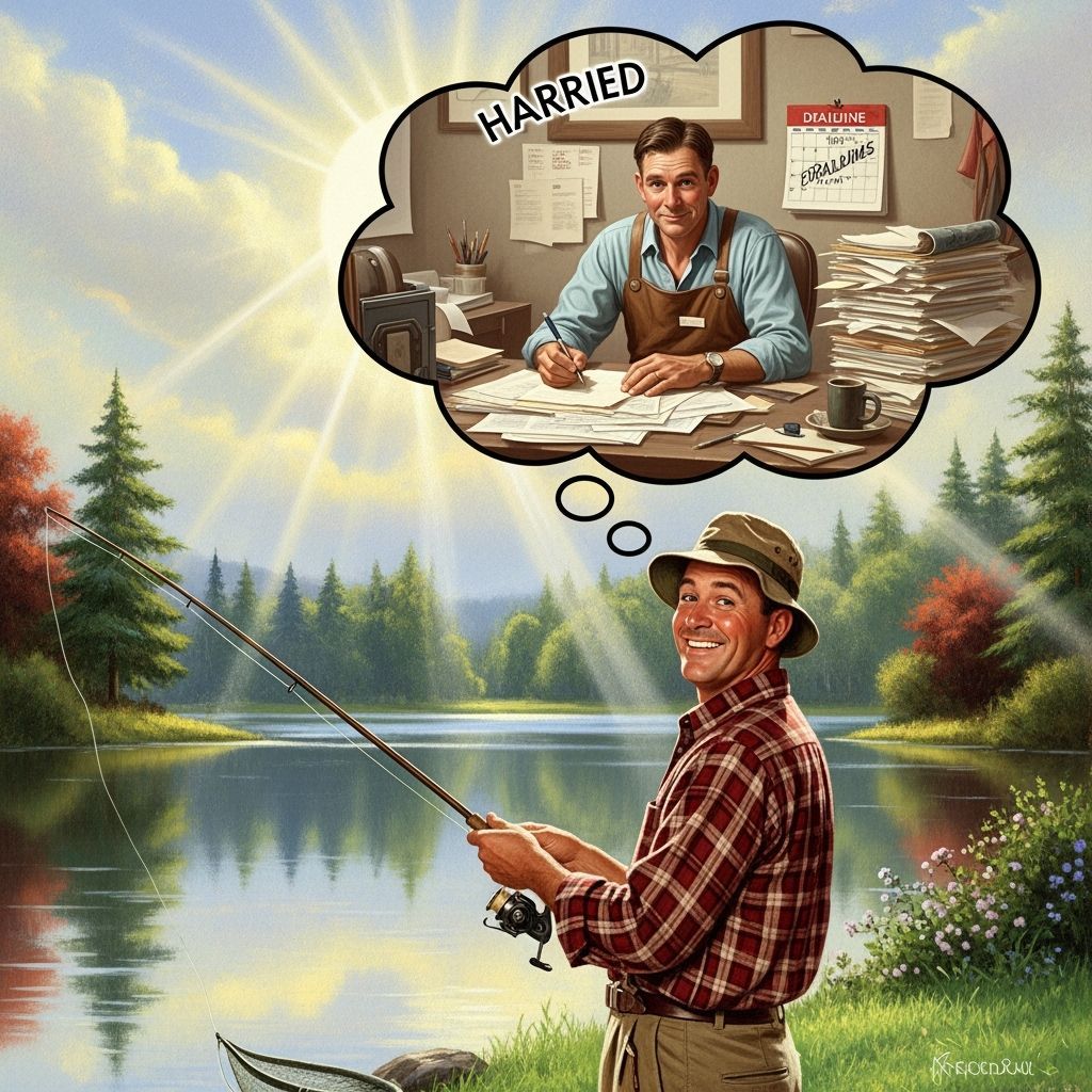 Peaceful Fisherman's Daydream, Americana Style