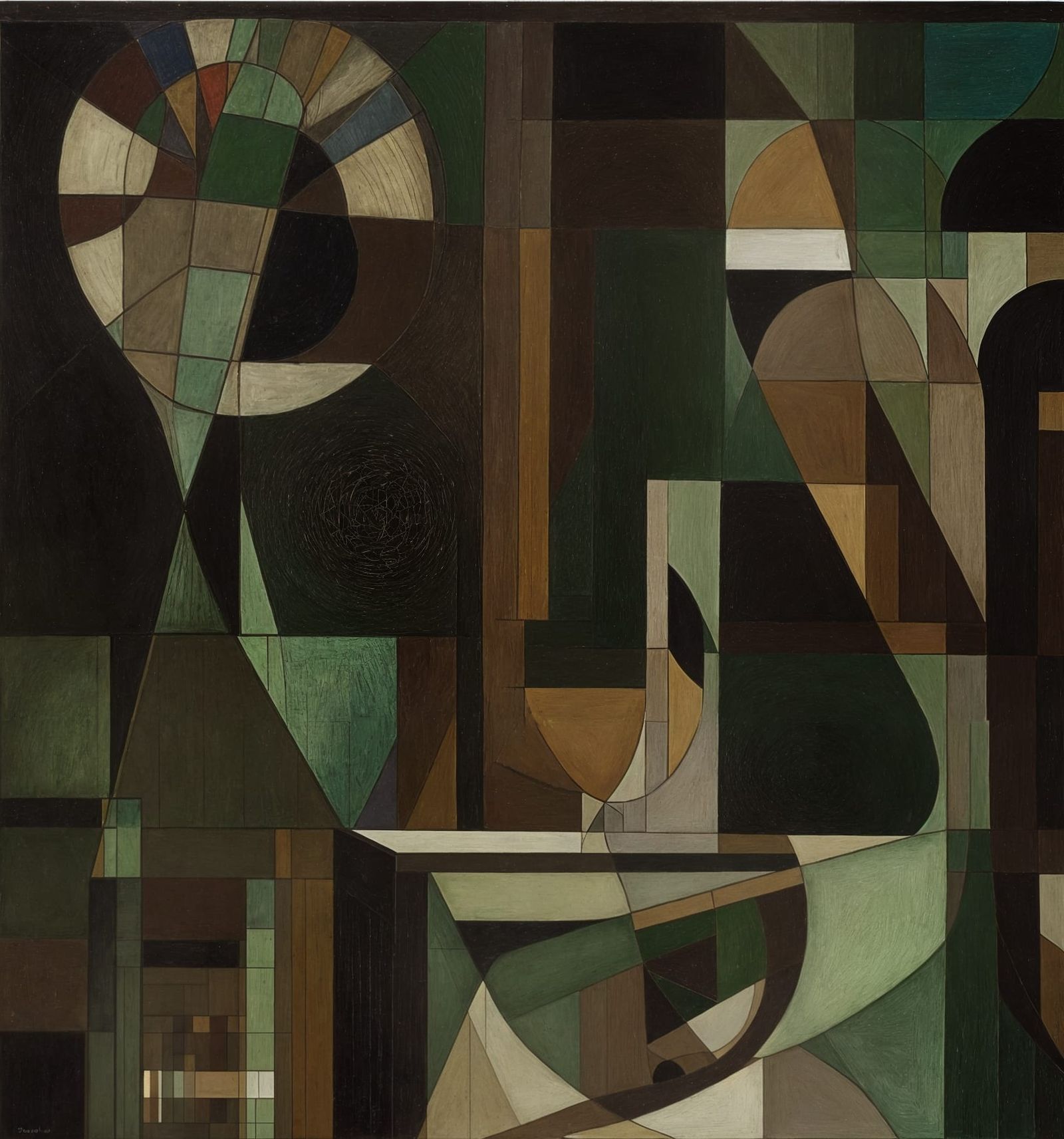 Abstract Earth Tone Composition with Intricate Details