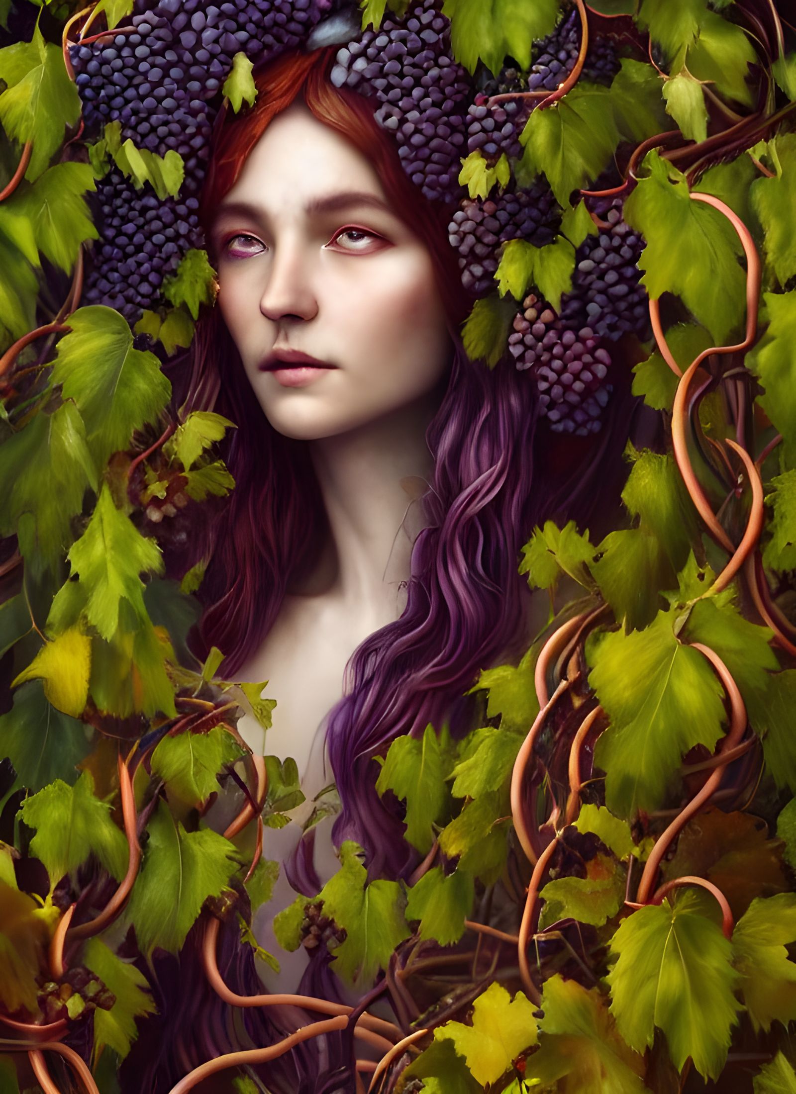 Harvest God Holding Back Decay: Matte Painting