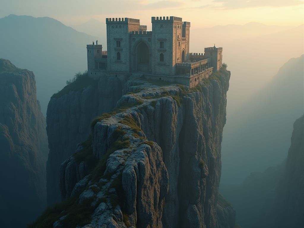 Mystical Stone Fortress at Magic Hour