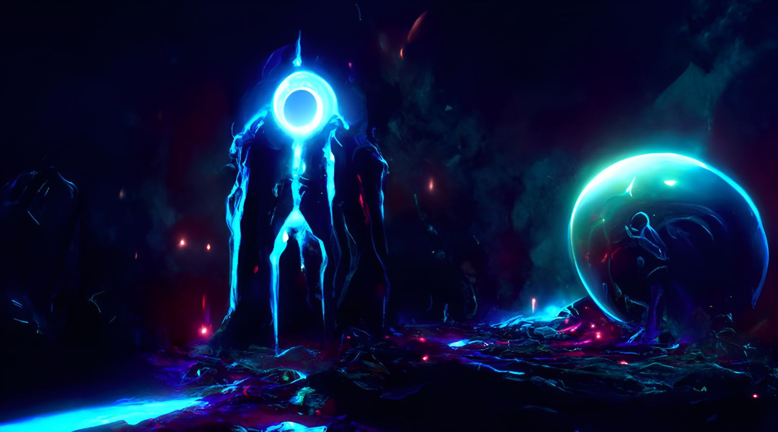 Glowing Portal to an Alien World in Astral Style