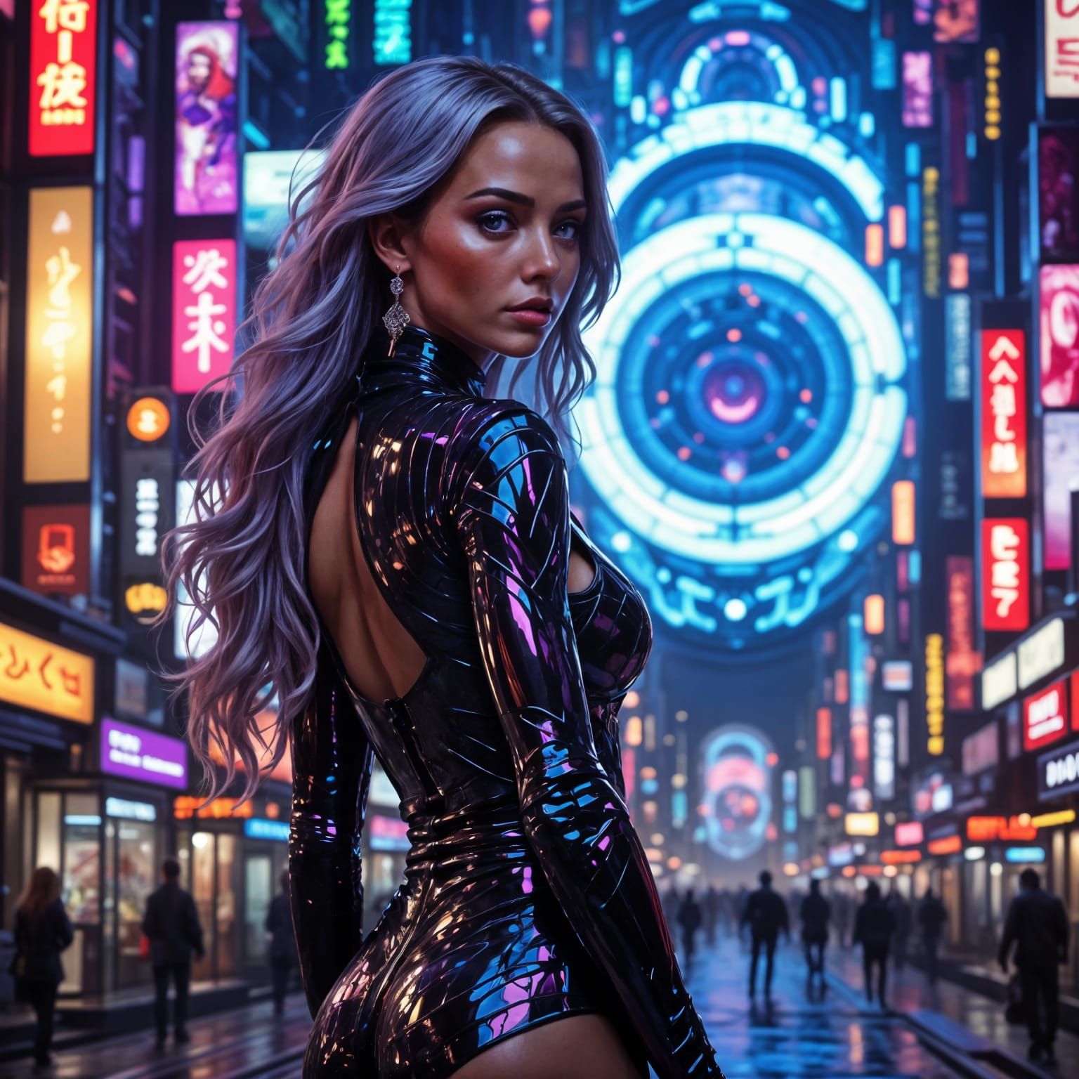 Surreal Splash Art of a Face with Dimensional Stain