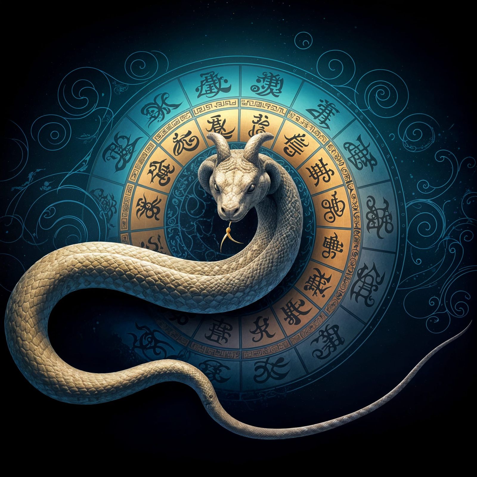 A mystical, dreamlike image inspired by Huang Yongyu's style...