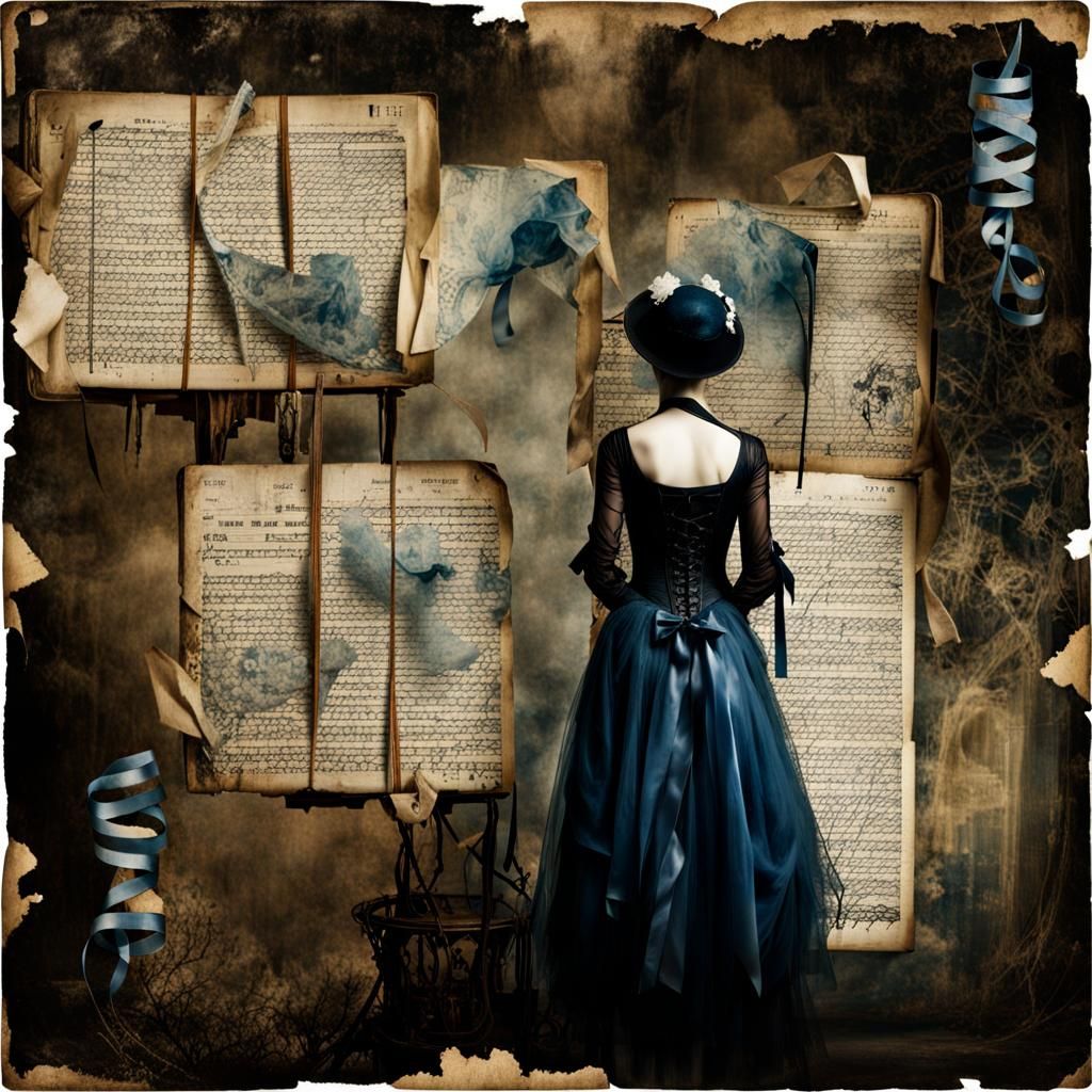 Melancholic Collage of Lost Memories in Dreamcore Style