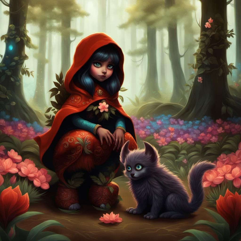 Bioluminescent Forest Monster Fantasy Concept Art