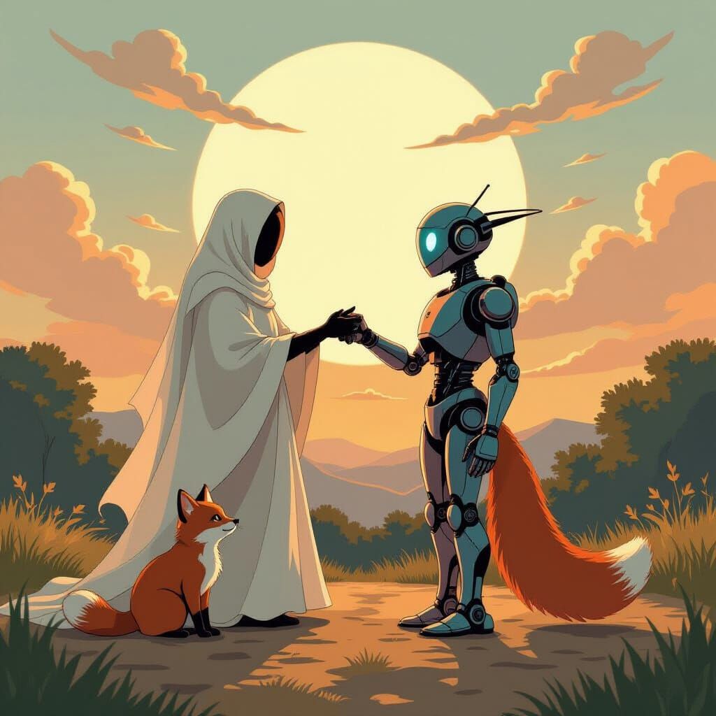 Enchanted Sunset Tango: Ghost, Fox, Robot Dance