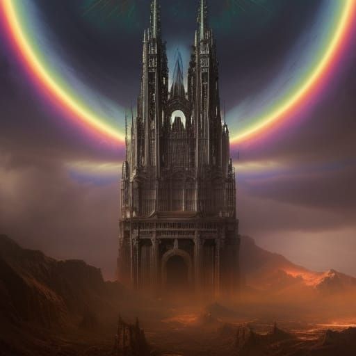 Rainbow Supernova in Dark Fantasy Style