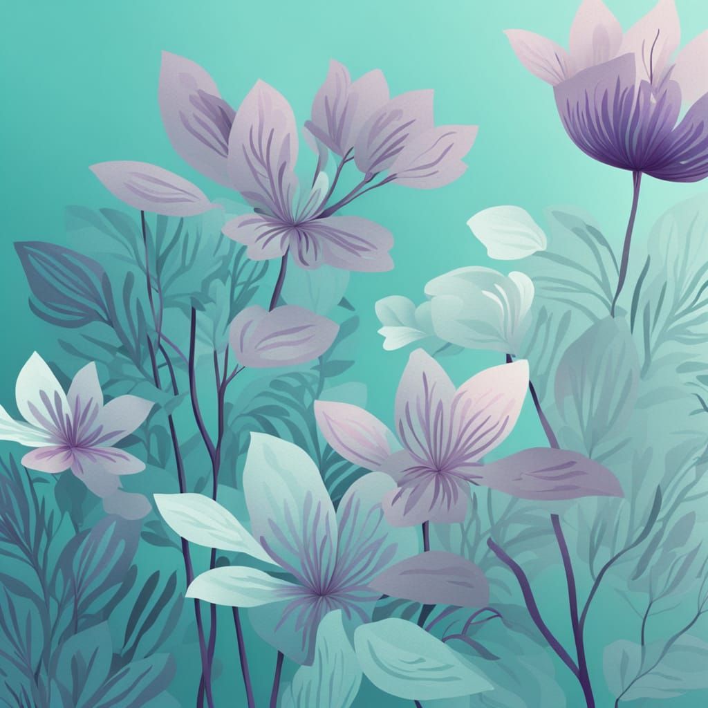 Elegant Floral Pattern in Soft Pastel Colors