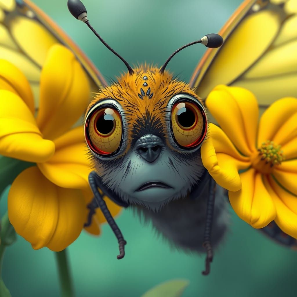 Confused Butterfly Chooses Flower: Concept Art