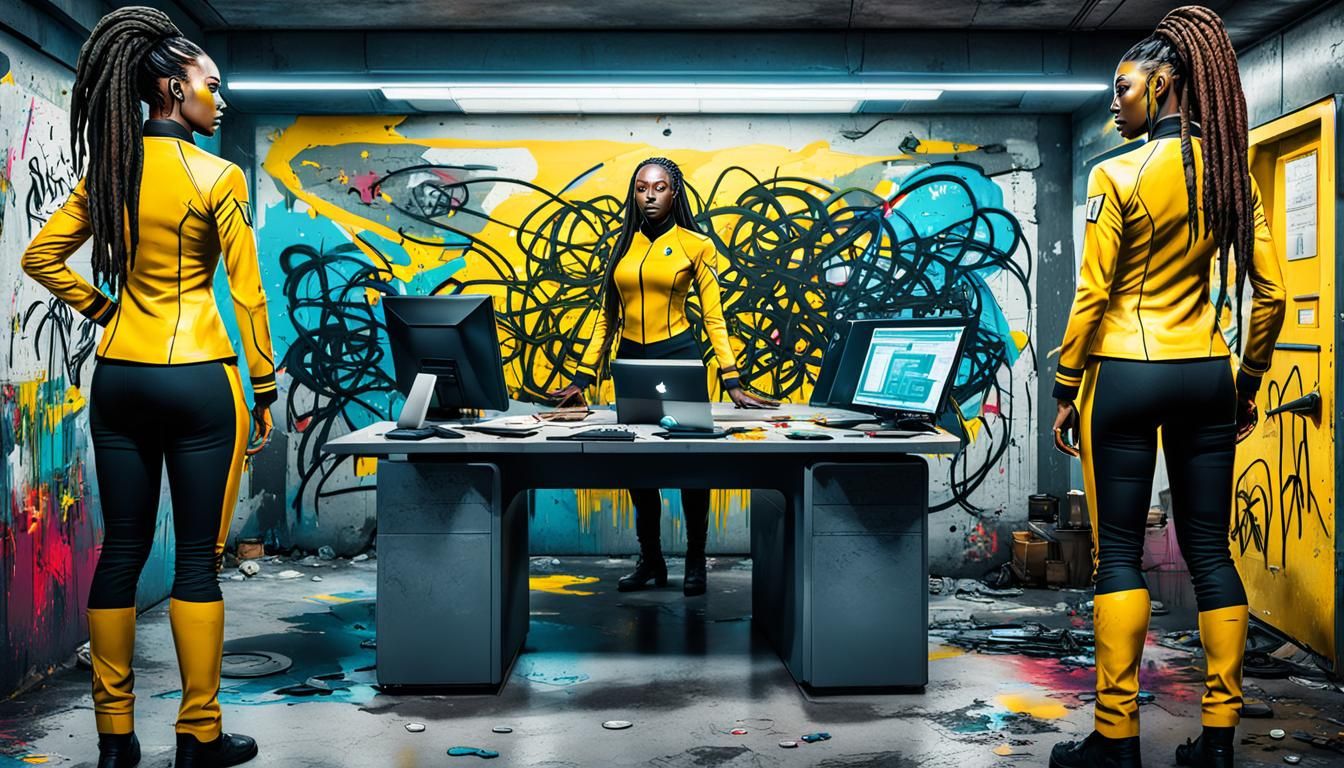 Star Trek TOS Officer in Graffiti Art Style