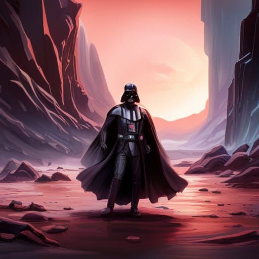 Detailed Matte Painting of Darth Vader in 8K