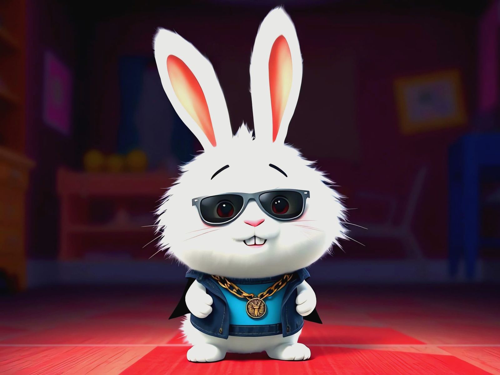 Captain Snowball, Cyberpunk Superhero Rabbit