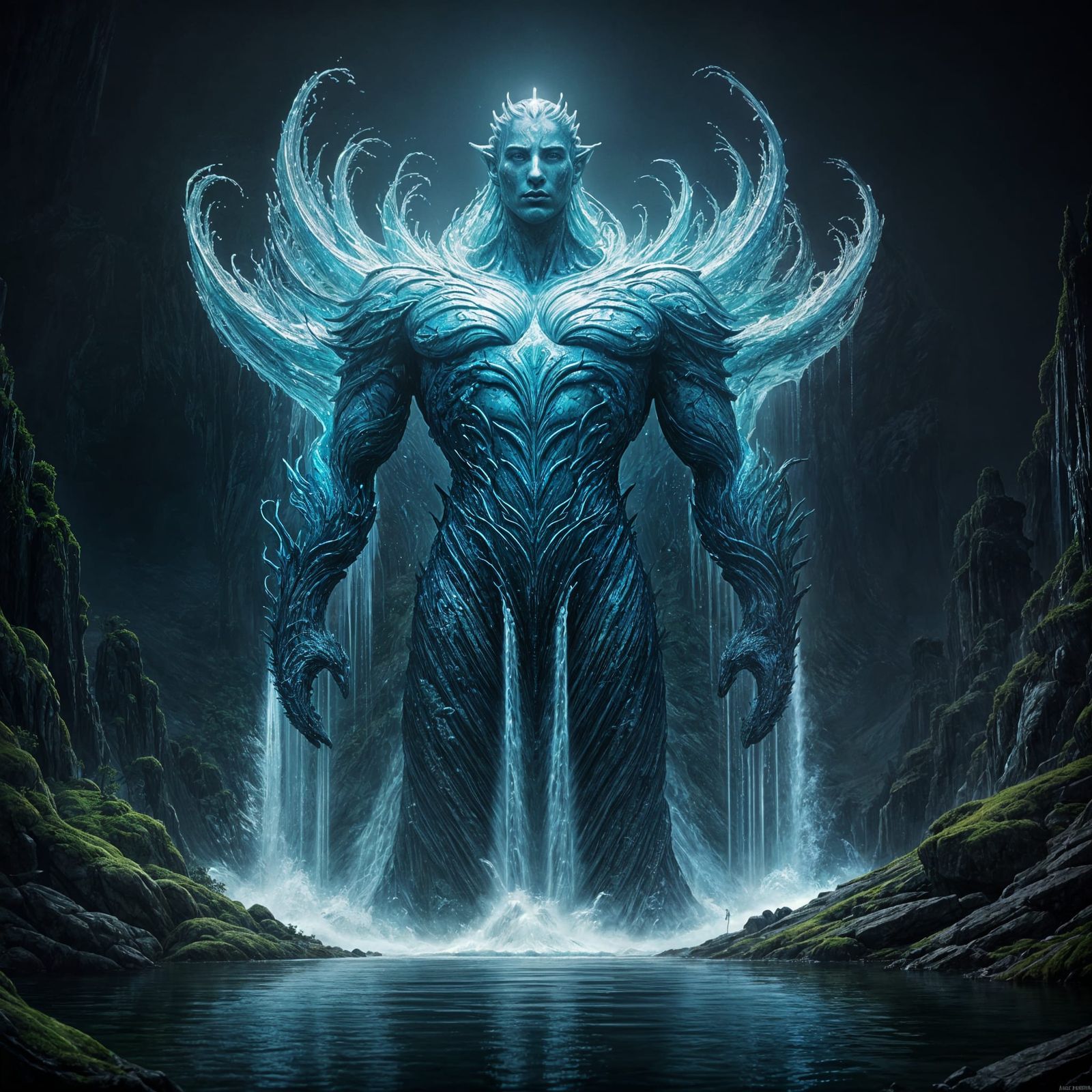 Majestic Water Elemental in Forgotten Realms Setting