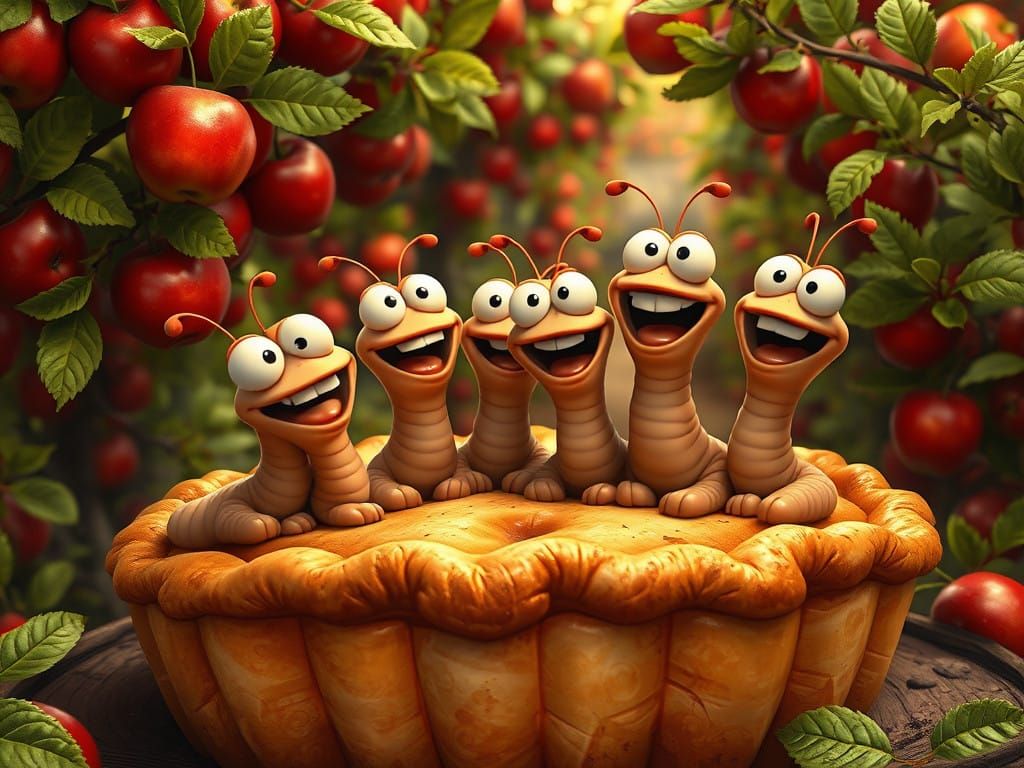 🥇worms and apple pie