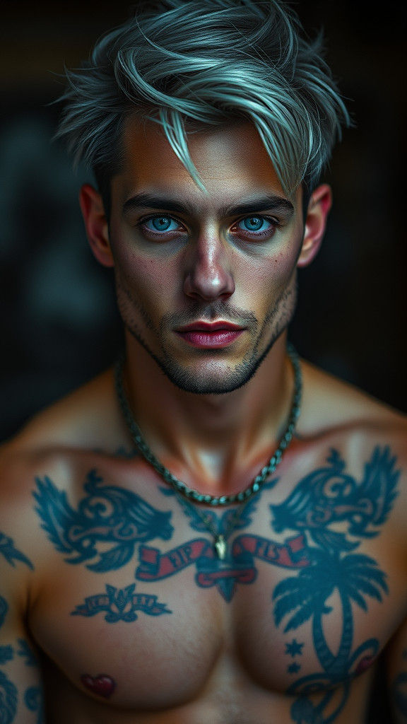 Toned Male Figure in Cinematic Lighting