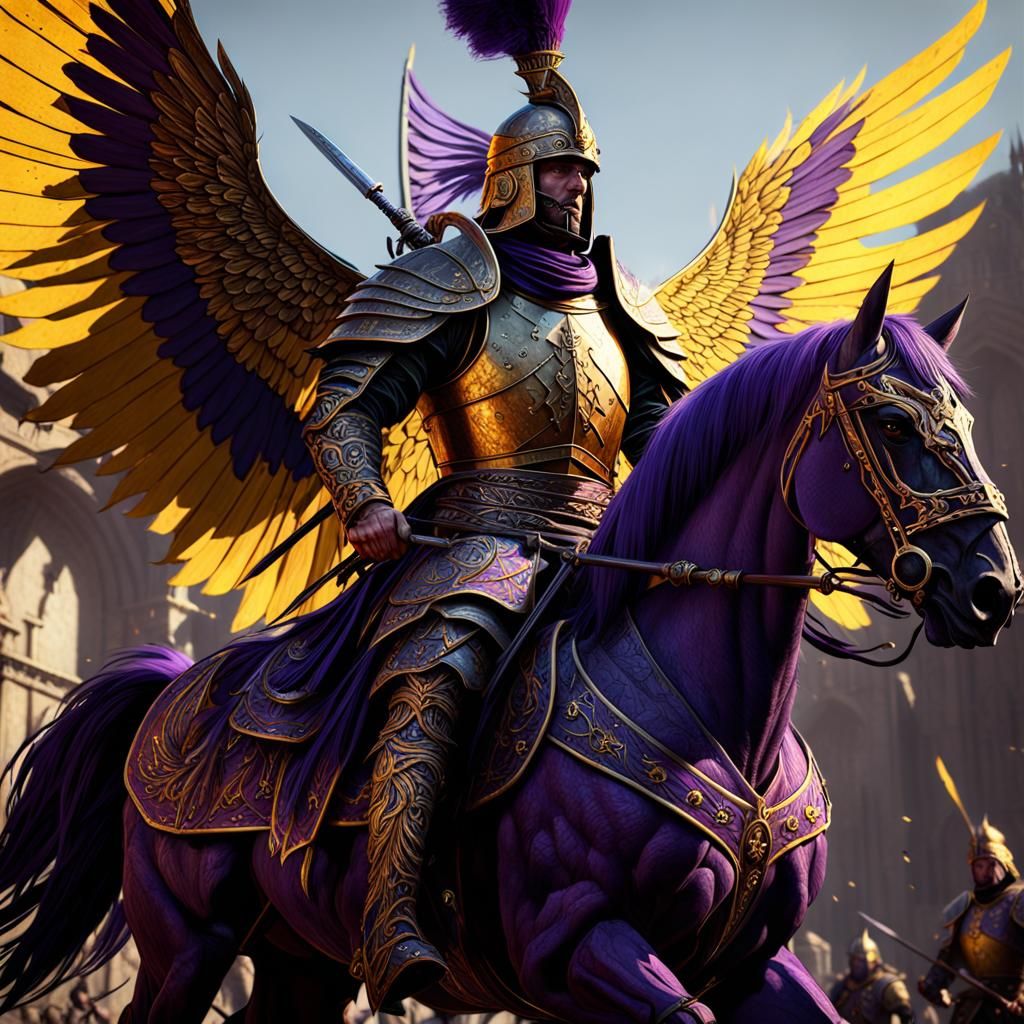 Winged Hussar in Dark Fantasy Style