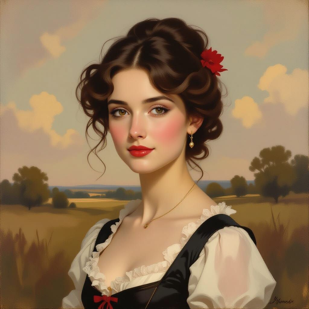 Portrait of Georgina Williams in Romantic Style