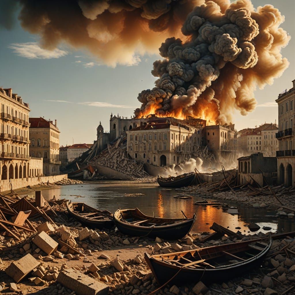Lisbon Earthquake: Baroque Disaster Art in Golden Hour