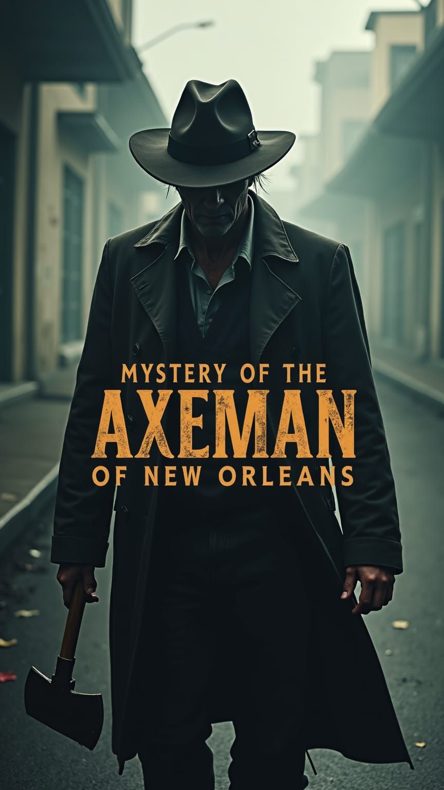 Ominous Axeman Figure in Shadows: Cinematic Mystery
