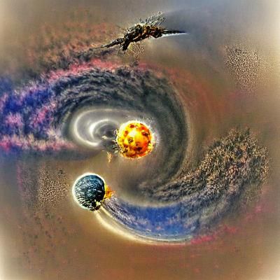 Planetary Collision: A Cosmic War Unfolds